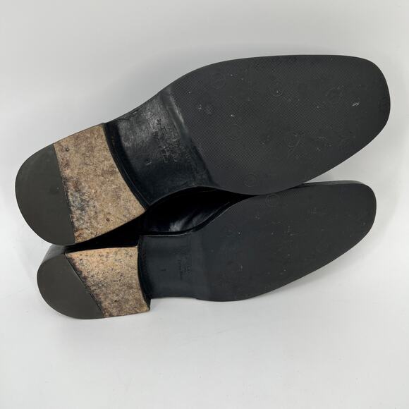 To Boot New York Mens Oxford Dress Shoe 8 Apron Toe Lace Up Black Leather Italy - Picture 9 of 11